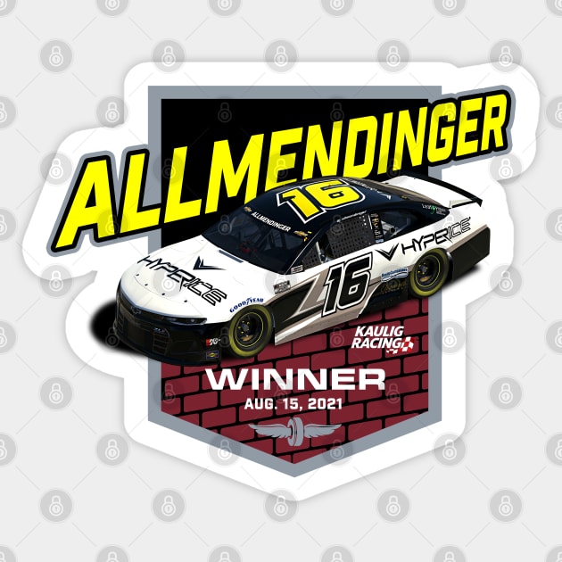 Allmendinger Indy Winner 2021, version two Sticker by Sway Bar Designs